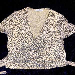 cheetah print cropped top